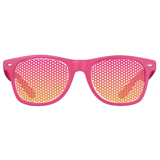 Gafas De Fiesta Retro Gradiente rosa y naranja (Anverso)
