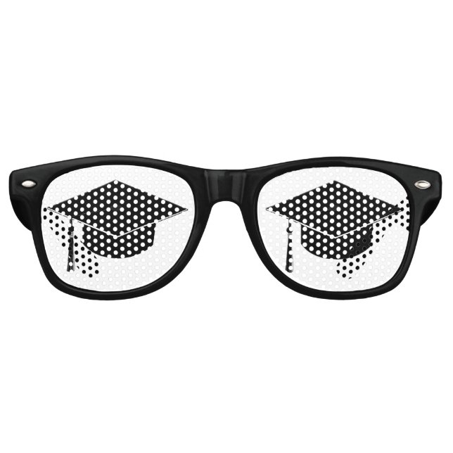 Gafas De Fiesta Retro Graduación divertida Cap Mortarboard (Anverso)
