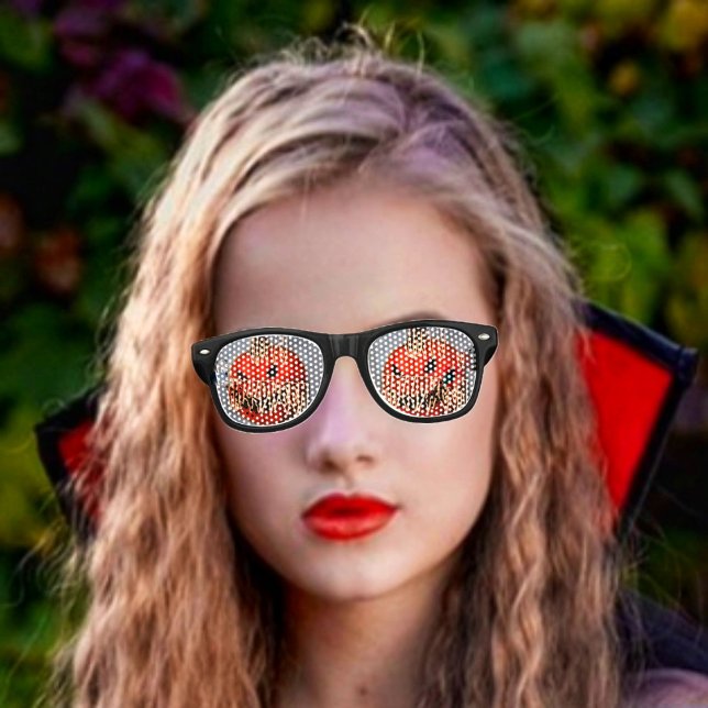 Gafas De Fiesta Retro Grin de calabaza (Top off your Halloween costume, with a pair of Pumpkin Grin Sunglasses!)