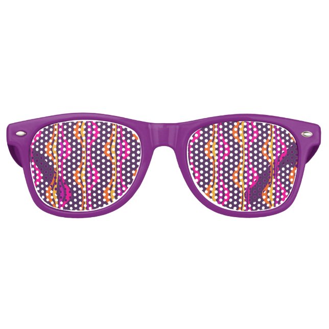 Gafas De Fiesta Retro Groovy Purple Disco Bachelorette (Anverso)