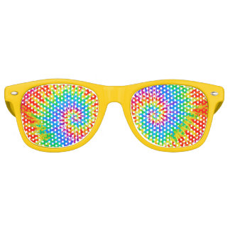 Gafas De Fiesta Retro Groovy Spiry Rainbow Tie Dye