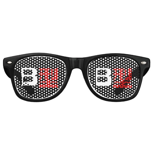 Gafas De Fiesta Retro Grupo de sangre B Kanji japonés (Anverso)