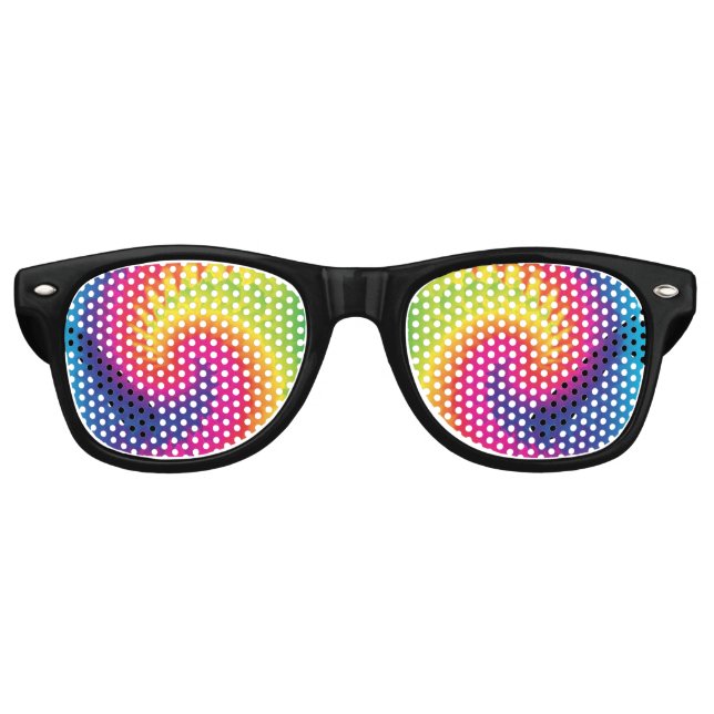 Gafas De Fiesta Retro Guay Rainbow Tie Dye (Anverso)