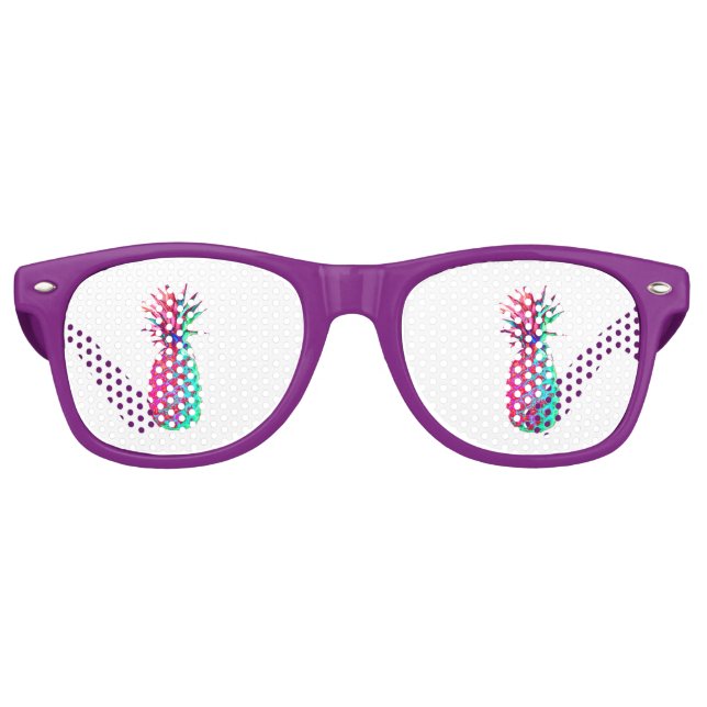Gafas De Fiesta Retro Guay Trendy Colorful Pineapple (Anverso)
