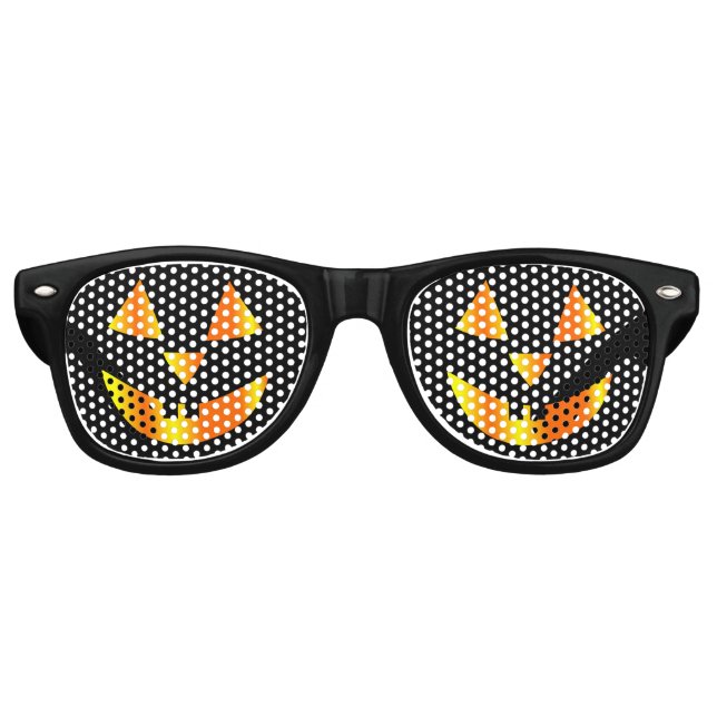 Gafas De Fiesta Retro Halloween de calabaza (Anverso)