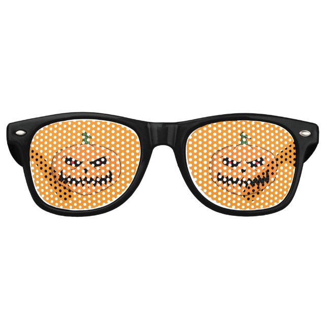 Gafas De Fiesta Retro Halloween de Menacing Jack O'Lantern (Anverso)