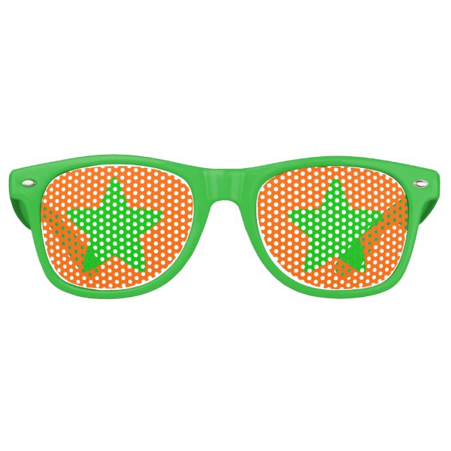 Gafas De Fiesta Retro Halloween Estrella Verde Fiesta Shades (Anverso)