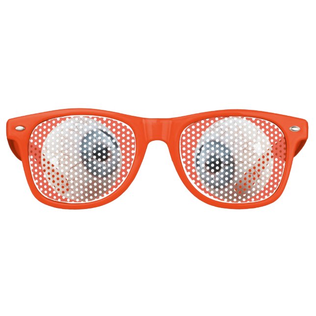 Gafas De Fiesta Retro Halloween, Naranja de "Wonky Eyeballs" (Anverso)