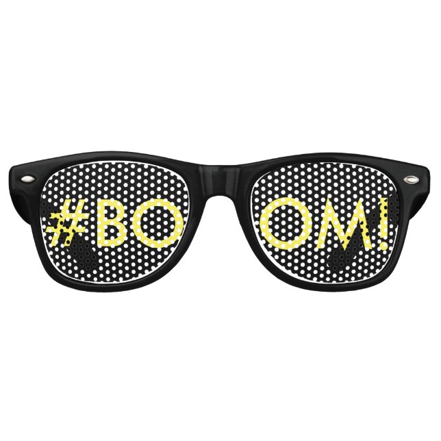 Gafas De Fiesta Retro ¡Hashtag BOOM! (Anverso)