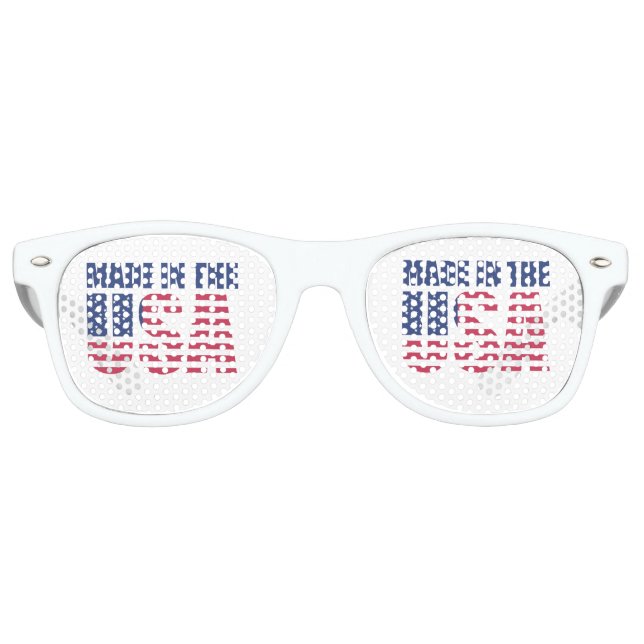 Gafas De Fiesta Retro Hecho en Estados Unidos (Anverso)