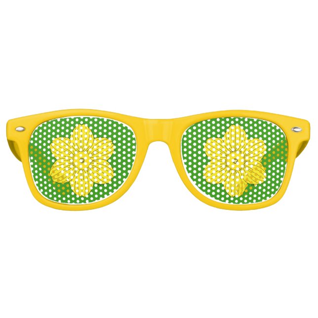 Gafas De Fiesta Retro Heraldic Daffodil (Anverso)