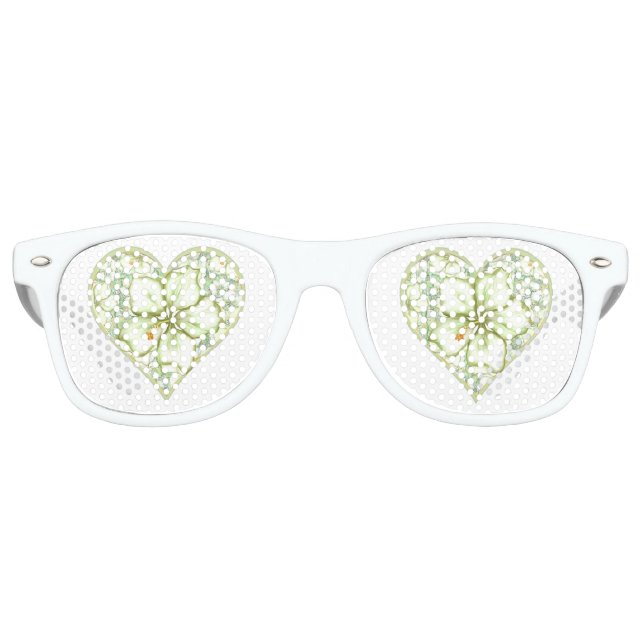 Gafas De Fiesta Retro Hibiscus & lace WHITE (Anverso)