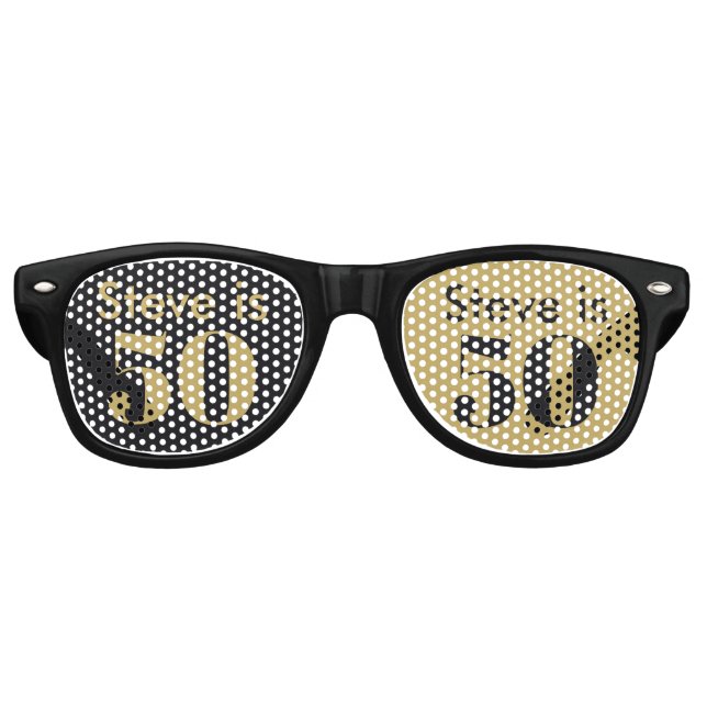 Gafas De Fiesta Retro Hito de oro de medianoche (Anverso)
