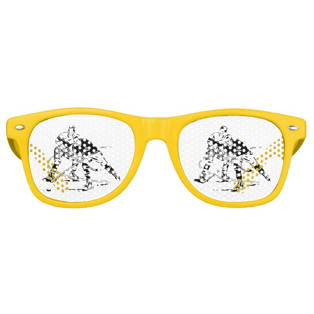 Gafas De Fiesta Retro Hockey sobre hielo (Anverso)