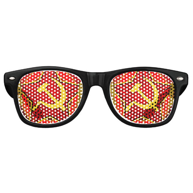 Gafas De Fiesta Retro Hoja de hoz y martillo soviética (Anverso)