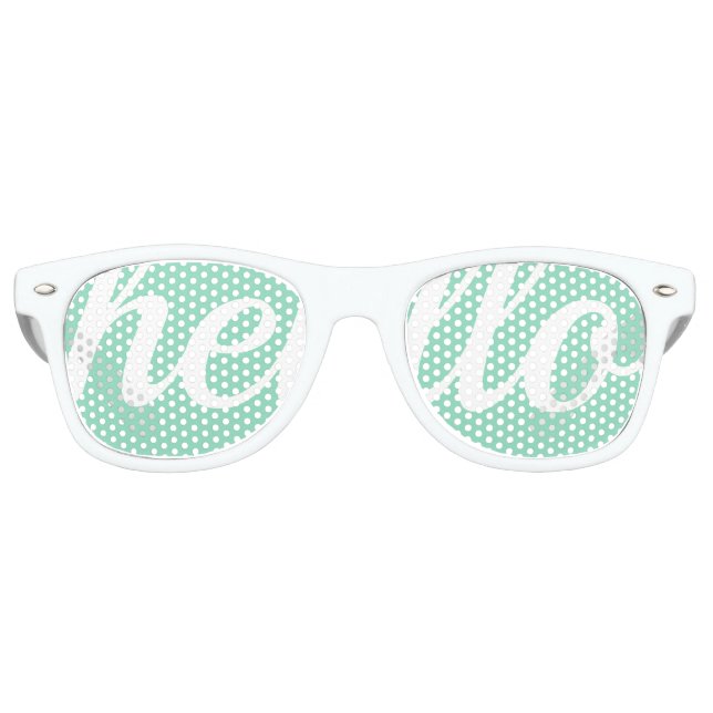 Gafas De Fiesta Retro Hola Mint Swag Fiestas Glasses (Anverso)