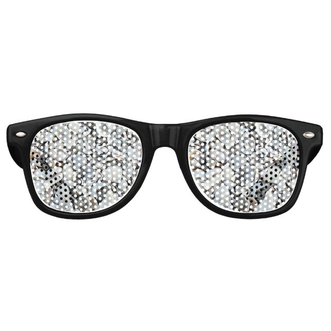 Gafas De Fiesta Retro Horizonte de Conchas Costeras (Anverso)