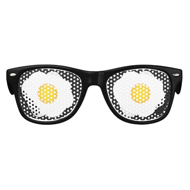 Gafas De Fiesta Retro Huevos Fried divertidos (Anverso)