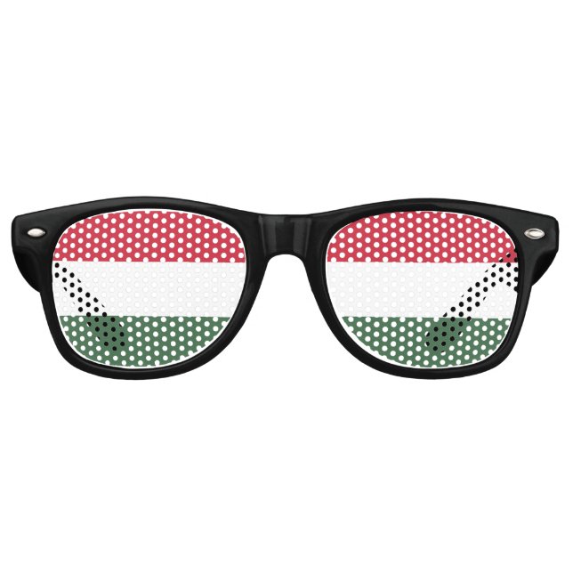 Gafas De Fiesta Retro Hungary flag  (Anverso)