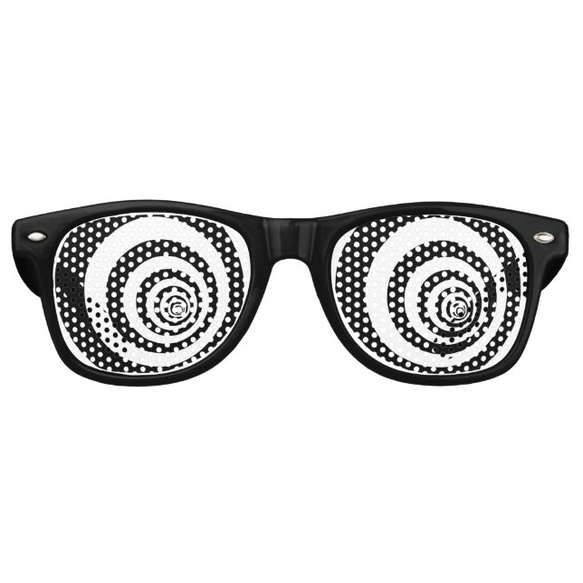 Gafas De Fiesta Retro Ilusión óptica hipnótica Círculo concentrado (Anverso)