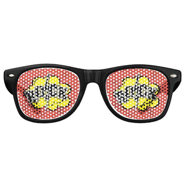 Gafas De Fiesta Retro Ilustracion de rock de estilo cómico (Anverso)