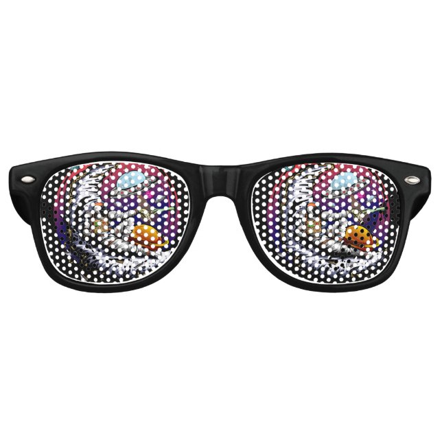 Gafas De Fiesta Retro imán de piedra (Anverso)