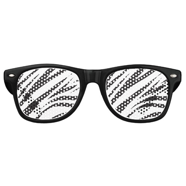 Gafas De Fiesta Retro Impresión de bandas de cebra (Anverso)