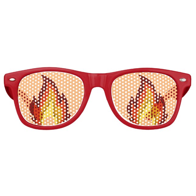 Gafas De Fiesta Retro Impresionante llamas de fuego (Anverso)