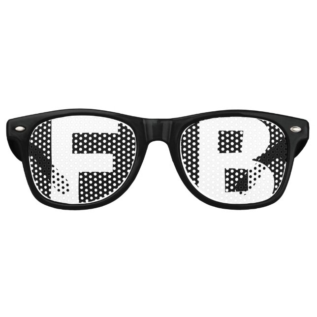 Gafas De Fiesta Retro Iniciales (Anverso)