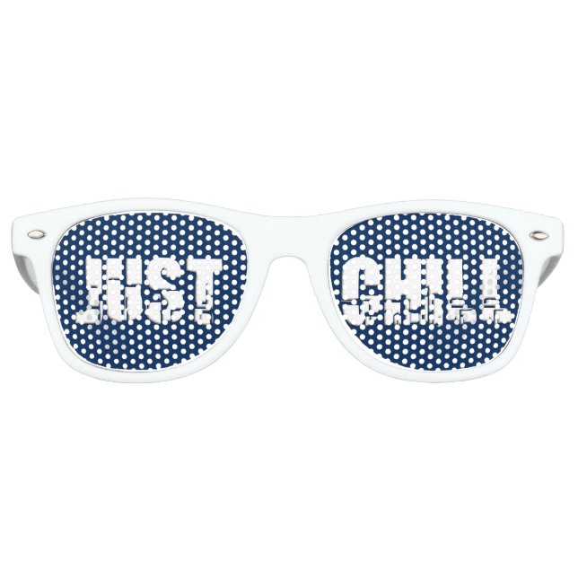 Gafas De Fiesta Retro Just Chill (Anverso)