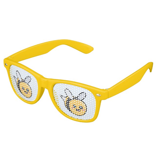 Gafas De Fiesta Retro Kawaii bee (Ángulo)