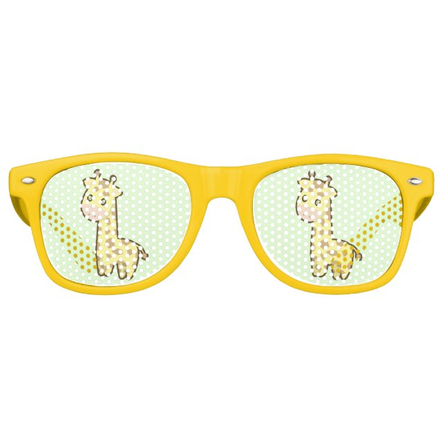 Gafas De Fiesta Retro Kawaii Giraffe (Anverso)