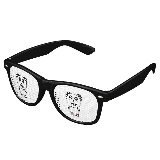 Gafas De Fiesta Retro Kawaii Panda (Ángulo)