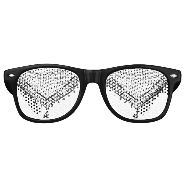 Gafas De Fiesta Retro Keffiyeh palestino Scarf tejido tradicional (Anverso)