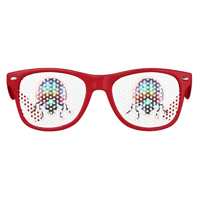 Gafas De Fiesta Retro Ladybug moderno (Anverso)