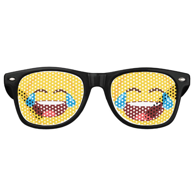 Gafas De Fiesta Retro Lágrimas de júbilo frente a Emoji (Anverso)