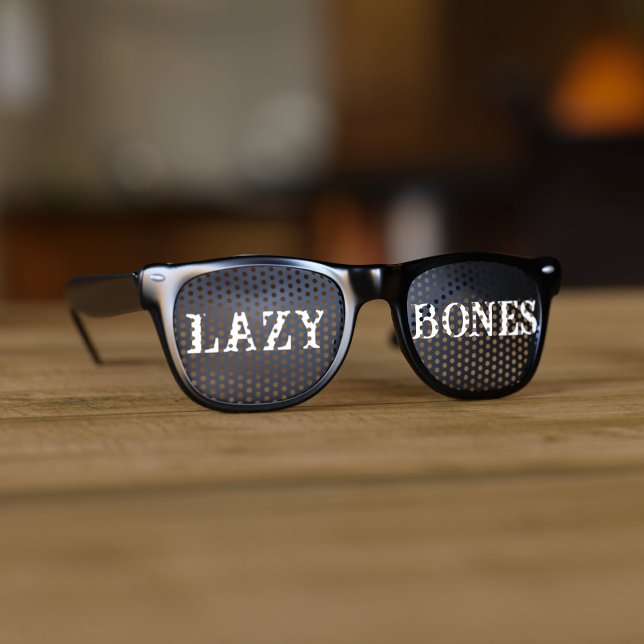 Gafas De Fiesta Retro Lazy Bones (Lazy Bones Sunglasses for the days you feel lazy.)