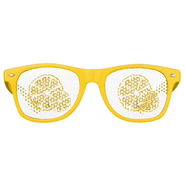Gafas De Fiesta Retro Lemon Squeeze White (Anverso)
