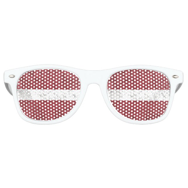 Gafas De Fiesta Retro Letonia (Anverso)