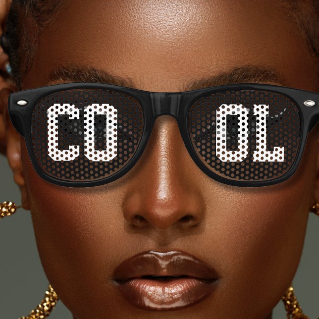 Gafas De Fiesta Retro Letra Guay negrita negra (cool black retro sunglasses)