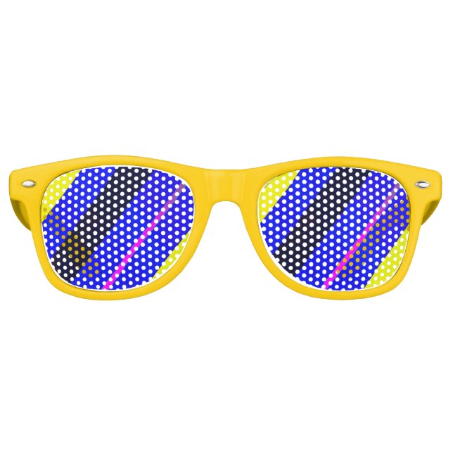 Gafas De Fiesta Retro Líneas de color (Anverso)