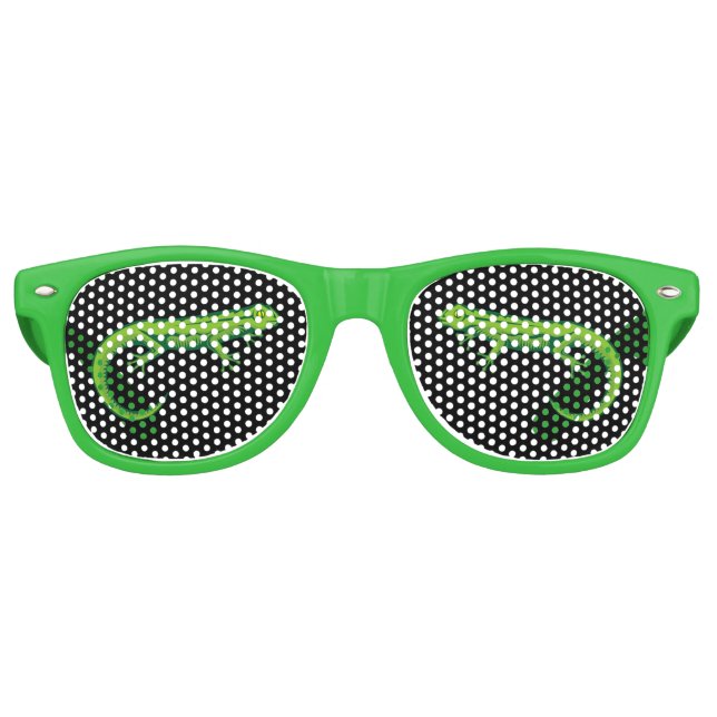 Gafas De Fiesta Retro Lizard verde (Anverso)