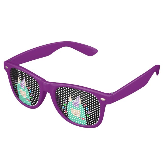 Gafas De Fiesta Retro Llama a Emoji de tiempo fiesta (Ángulo)