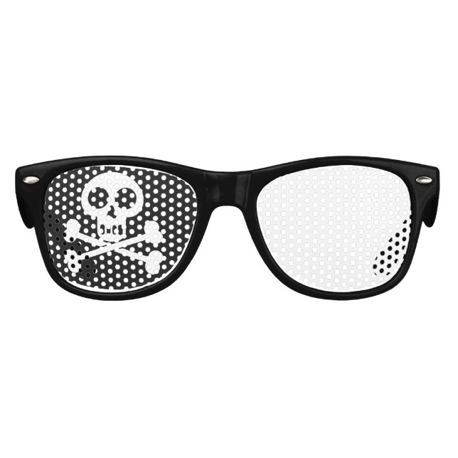Gafas De Fiesta Retro Los niños piratas se crían y los huesos cruzados C (Anverso)