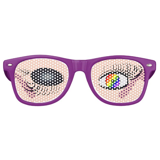 Gafas De Fiesta Retro Los ojos divertidos del Orgullo del Invierno sobre (Anverso)