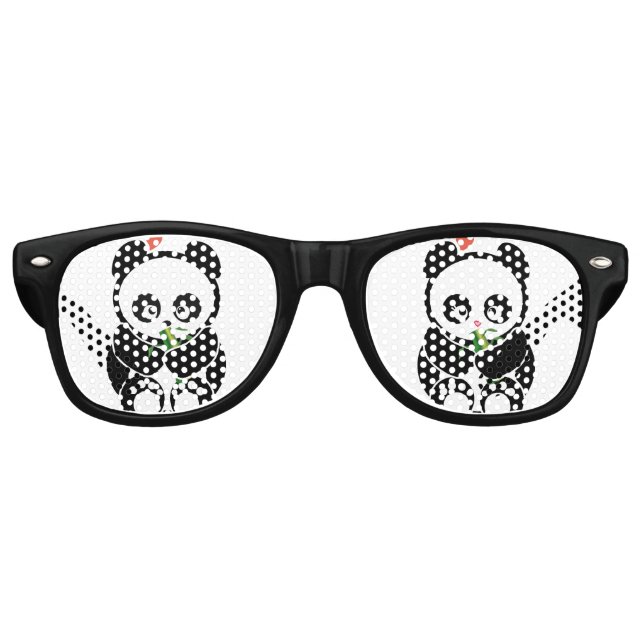 Gafas De Fiesta Retro Love Panda® (Anverso)