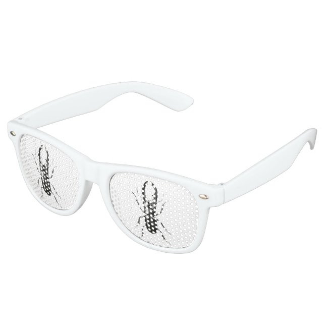 Gafas De Fiesta Retro Lucanus Metallicus Beetle (Ángulo)
