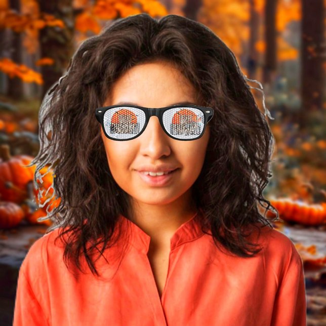 Gafas De Fiesta Retro Luna de Halloween (Wear your Hallowwen Moon-PG Sunglasses, thru sunny October days!)