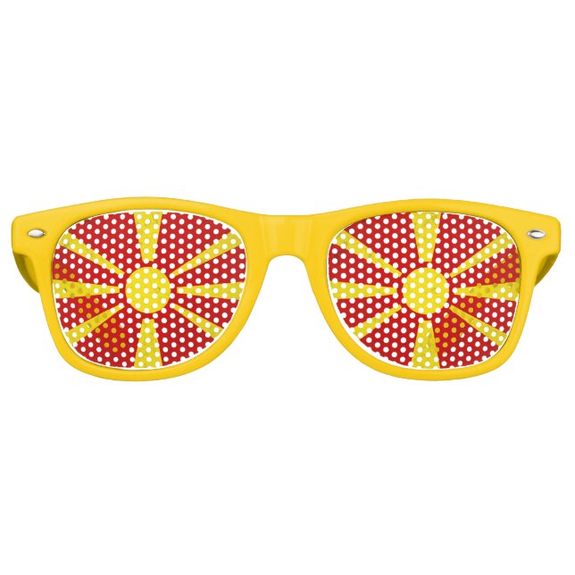 Gafas De Fiesta Retro Macedonia del Norte (Anverso)