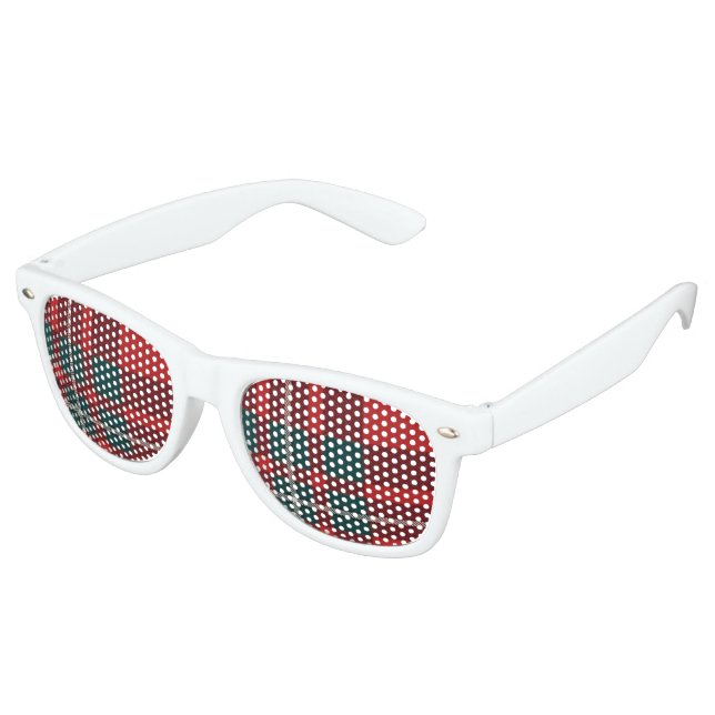 Gafas De Fiesta Retro MacGregor Tartan Fun Glasses White (Ángulo)